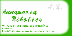 annamaria miholics business card